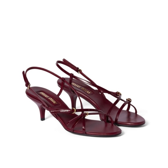 Miu Miu Patent Leather Sandals with Buckles - Picture 2 of 3